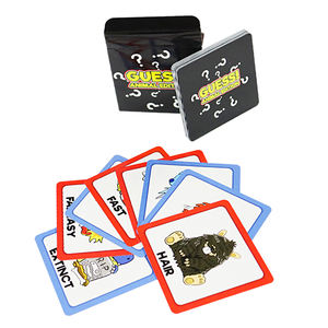 Tarjeta de juego de adivinanzas divertida impresa personalizada, juego de cartas educativas para niños, tarjetas de papel con patrón de animales de dibujos animados Engliah - Product Image 2