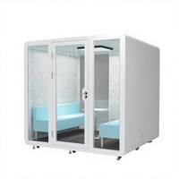 Cabine de bureau acoustique modulaire insonorisée pour appels téléphoniques, réunions confidentielles, interviews et diffusion
