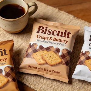 Emballages personnalisés en plastique laminé thermoscellable de qualité alimentaire pour bonbons, barres <span class=keywords><strong>chocolat</strong></span>ées, nougats, biscuits, emballages de biscuits - Product Image 6