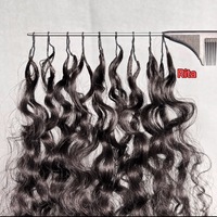 Expédition Rapide Installation et Retrait Rapides 100% Cheveux Humains Afro Bouclés Ajustement du Volume des Cheveux au Grès Crochet Braid Extension de Cheveux Humains