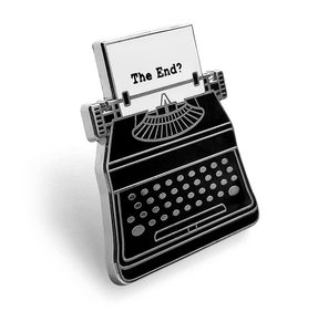 New Arrival Hard Enamel Pin Wholesale Retro Metal Pins Cartoon Badge Custom <strong>Vintage</strong> Black Enamel Lapel Pin <strong>Typewriter</strong> for Bag - Product Image 5