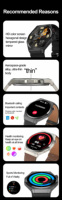 Montre connectée HK5 avec écran AMOLED de 1,75 pouces, suivi du sommeil, bracelet en gel de silice, étanche IP68, suivi de la forme physique, rappel d'appel pour hommes/femmes, Android