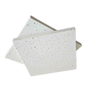 600*600mm False <b>Ceiling</b> 60x60 Gypsum Tile Board Suspended White Embossing Plasterboard Modern Hotel Hospital Use Moisture-Proof - Product Image 1