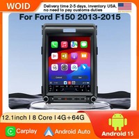 STWEI Reproductor Multimedia con GPS para Auto, Estilo Tesla, Android 15, Pantalla de 12.1 Pulgadas, para Ford F150 Raptor 2013-2015, Radio, Unidad Principal