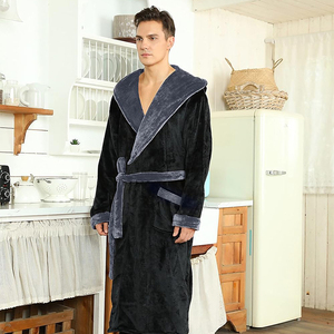 Morbido e Lussuoso <span class=keywords><strong>Accappatoio</strong></span> da Spa Assorbente e Confortevole con Logo Frontale in Velluto per <span class=keywords><strong>Uomo</strong></span> e Donna - Product Image 3