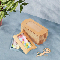 Carpeta de Papel Kraft Plegable Reciclable Personalizada al por Mayor con Ventana para Velas y Marcos de Fotos, Logotipo Personalizado