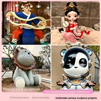 Sculptures en FRP personnalisées de personnages de dessins animés, statues d'affichage en plein air pour les activités promotionnelles et la décoration