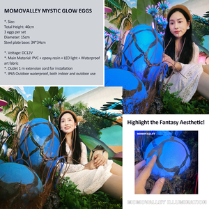 Momovalley 2026 - Estatua de Huevo de Dinosaurio de Tamaño Real para Interiores y Exteriores, Iluminación Decorativa para Parques Temáticos, Bosque Mágico, Iluminación Decorativa - Product Image 6