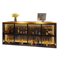 Comptoir de bar en bambou de style industriel pour café, salon de thé, restaurant et bar - Usage commercial