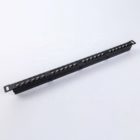 Panel Patch RJ45 Cat6 UTP Tanpa Pelindung Ultra Tipis 0.5U 24 Port 19 Inch untuk Rak Jaringan dengan Pencetakan Nomor