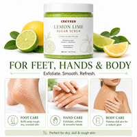 Lemon Lime Sugar Scrub Body Exfoliator Deep Cleansing Dead Skin Removal Moisturizing Spa Skin Care