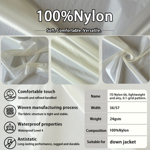 Nouveau style 2026 : Tissu 7D en nylon 66 léger et élégant, qualité 0.1, 100 % nylon imperméable pour <span class=keywords><strong>doudoune</strong></span> - Product Image 2