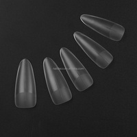 Faux ongles XL en amande, 15 tailles, ultra fins, avec cuticule pré-polie, en gel doux, finition mate, pour salon de manucure