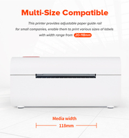 Aplicación multifuncional Puerto serie Código QR Wifi Impresora inalámbrica para tarjetas de regalo Paquete comercial Máquina impresora de etiquetas térmicas