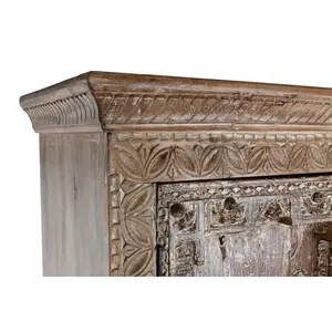 Armoire en teck 122x51x216 pièce unique naturelle - Product Image 2