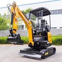 Mini-excavatrice sur chenilles HT18C pour la construction et l'agriculture, moteur à essence avec double certification EPA et Euro V, garantie 1 an