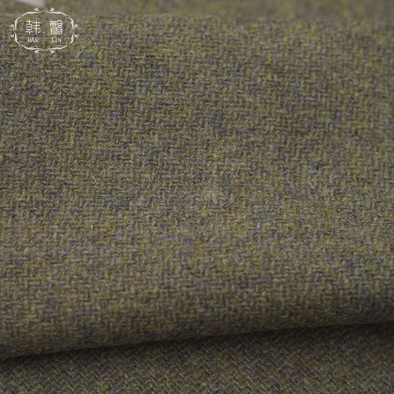 100% шерстяное пальто, ткань смешанная с желтой саржевой шерстяной тканью, весенняя и Зимняя юбка, шерстяное пальто