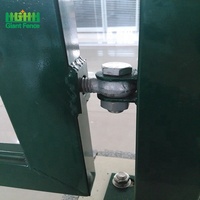 Puerta de Jardín de Acero Estilo Rústico/Vintage/Marroquí, Diseño de Puerta de Hierro Tubular Simple con Orificios Cuadrados, Impermeable y Soldada