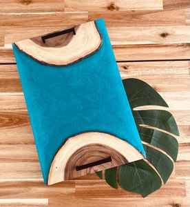 Bandeja de Servir Funcional y Decorativa de Resina y Madera con Patrones Atractivos, Apta para Servir Aperitivos y Bebidas - Product Image 5