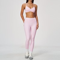 Ensemble de 5 pièces pour l'entraînement : haut à manches longues slim, leggings taille haute, tenues de sport pour la gym, le yoga, la course à pied et le fitness