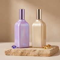 Flacons de parfum de luxe personnalisables en vrac, design mat rose haut de gamme, vides avec pompe, 100 ml