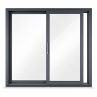 Ventana Fija Ultra Delgada de Aluminio con Doble Vidrio y Malla, Aislamiento Acústico, Vidrio Templado Doble