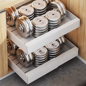 Les armoires coulissantes organisent les tiroirs coulissants étendus et fixent les étagères de stockage de film collé dans les armoires inférieures de cuisine - Product Image 5
