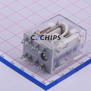 HF18FF/A110-2Z13D Power Relay Through hole,21.5x28mm Relay 110V 2 Changeover: 2C (DPDT-Changeover)::: 8 7A-30VDC/7A-250VAC - Product Image 2