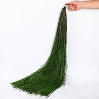 Bandes de plantes artificielles suspendues, écologiques, durables, en plastique fin, longues, droites, brins d'herbe verte, fausse verdure murale