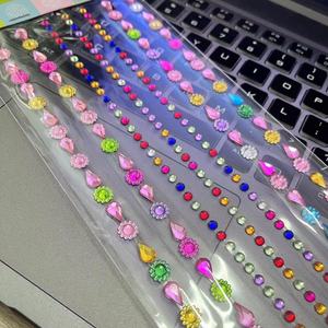 Tipo mixto tatuaje <span class=keywords><strong>temporal</strong></span> música Festival piedra Rhinestone cara joyas collar pulsera accesorios para maquillaje para festivales - Product Image 3