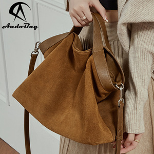 Sac fourre-tout en cuir de vachette Andong pour femmes, sac à bandoulière pour les sorties en plein air, grande capacité, pour les trajets quotidiens, le travail, sac à main - Product Image 1