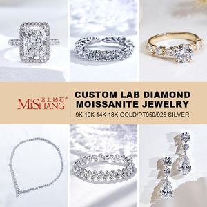Anello Mishang Jewelry MSR-1357 con Diamante da Laboratorio 1CT D VS1 Taglio a Cuore, Fascia in Oro Giallo 9K, Anello <span class=keywords><strong>Solitario</strong></span> da Matrimonio - Product Image 5