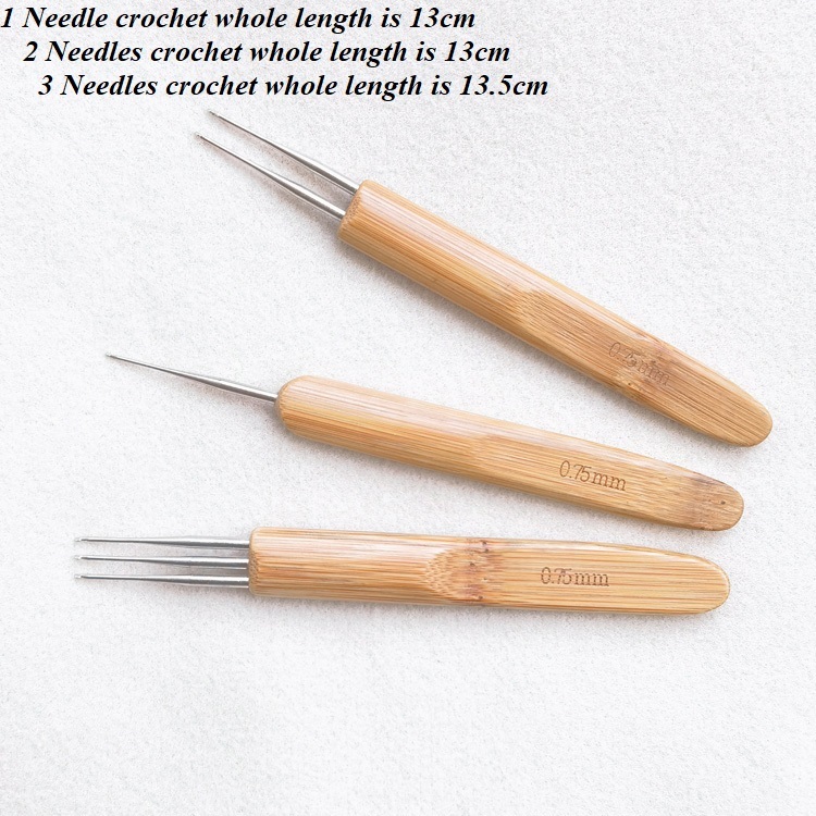 KAMA Hook Needles Dreadlocks Hair Making Machine with Wooden Handle and Steel Needles Detail Section 3