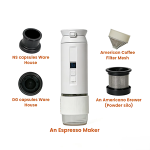 Cafetera Espresso Eléctrica Portátil de 30 Bares, Cafetera Automática para Auto, Recargable Tipo-C, para Hogar y Hotel - Product Image 5