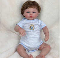 Poupée Reborn de 18 pouces avec corps en tissu souple, peau réaliste peinte en 3D, veines visibles, poupée bébé simulation nouveau-né, jouet pour cadeau
