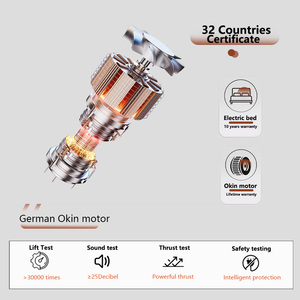 <span class=keywords><strong>Materasso</strong></span> Elettrico Multifunzionale Intelligente a Griglia Blu con Sollevamento a Gravità Zero, Massaggio Vibrante Moderno e Funzione Anti-Russamento - Product Image 4