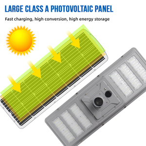 Giá tuyệt vời ngoài trời không thấm nước IP65 chiếu sáng công cộng 200W 300W Die-cast tích hợp tất cả trong một LED năng lượng mặt trời ánh sáng đường phố - Product Image 2