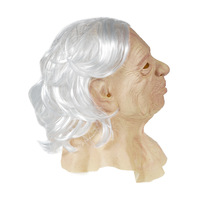 Masque de cosplay en silicone personnalisé HLC pour grand-mère et grand-père, masque en latex pour fête d'Halloween, masque réaliste pour personnes âgées, fabricant de couvre-chefs
