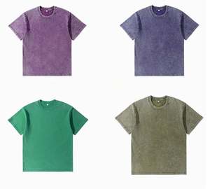 T-shirt StreetWear en coton vierge de haute qualité T-shirt lavé avec logo imprimé personnalisé T-shirt blanc lourd pour hommes - Product Image 5