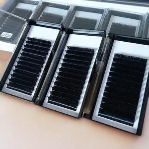 Private Label seta facile ventaglio ciglia extension fornitori finto visone opaco Volume facile ventilatore - Product Image 1