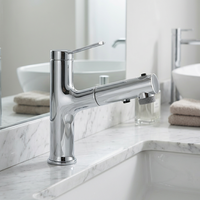 Robinet de lavabo moderne à trois modes chaud/froid avec douchette extractible pour salle de bain