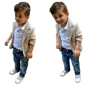 Caballero trajes mariposa corbata chaleco camiseta + Pantalones 3 piezas ropa para niños niño niños de moda ropa de diseñador - Product Image 1