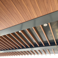 Panneau de toiture en aluminium à surface imitation bois, panneau de bardage, panneau de plafond
