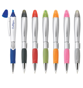 Custom Double-Head Ballpoint <b>Pen</b> Highlighter Combo 0.5mm Writing Width Promotional Stationery Plastic Material Customizable Logo - Product Image 5