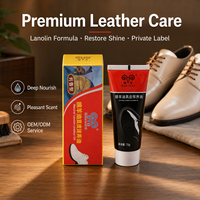 Betún para Zapatos de Alto Brillo 70g, Bálsamo para el Cuidado del Cuero con Aceite de Oveja Jinyang, Restaura la Superficie Opaca, Brillo Fácil de Limpiar