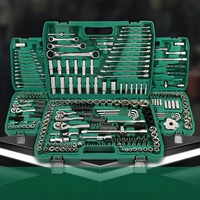 Outils à main, ensemble de réparation automobile de 46 pièces, coffret rigide, clés à cliquet combinées en acier inoxydable 304 et tournevis pour la réparation