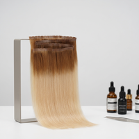 Extensions de cheveux humains Remy vierges chinois de qualité salon, trame simple en PU, trame double tirée, couleur personnalisable