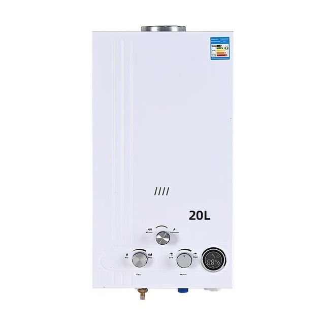 20L White Instant Tankless Gas Water Heater Propane Gas Regulator Hose with Water Filter for Natural Gas