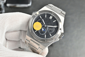 Montre mécanique automatique classique, boîtier en acier inoxydable, verre saphir, cadran noir, résistante à l'eau, montre de sport pour homme, date - Product Image 5