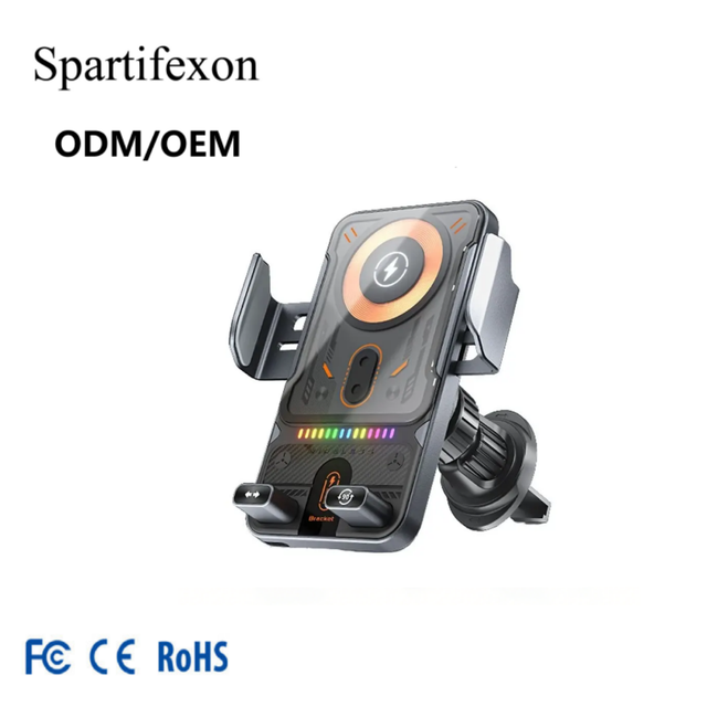 Auto-Sensing 15W Fast Wireless Type-C Car Charger Auto-Clamp Air Vent Phone Holder iPhone 16 Pro Max for S25 Pro for Pura